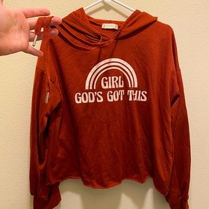 Altar’d State cropped graphic hoodie